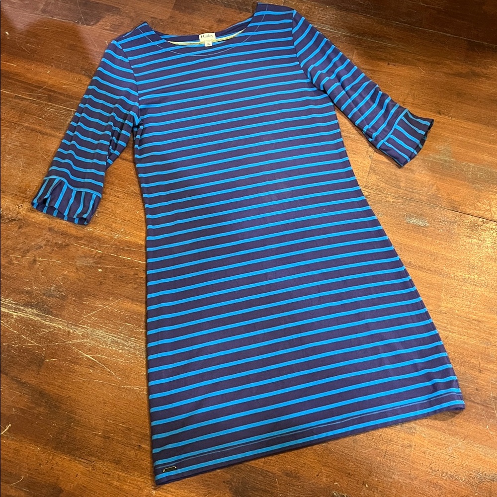 🌻3/$15🌻 Hatley Striped Dress in Aqua Blue and Purple